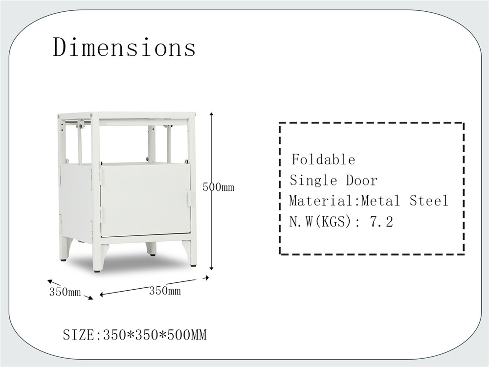 steel nightstand